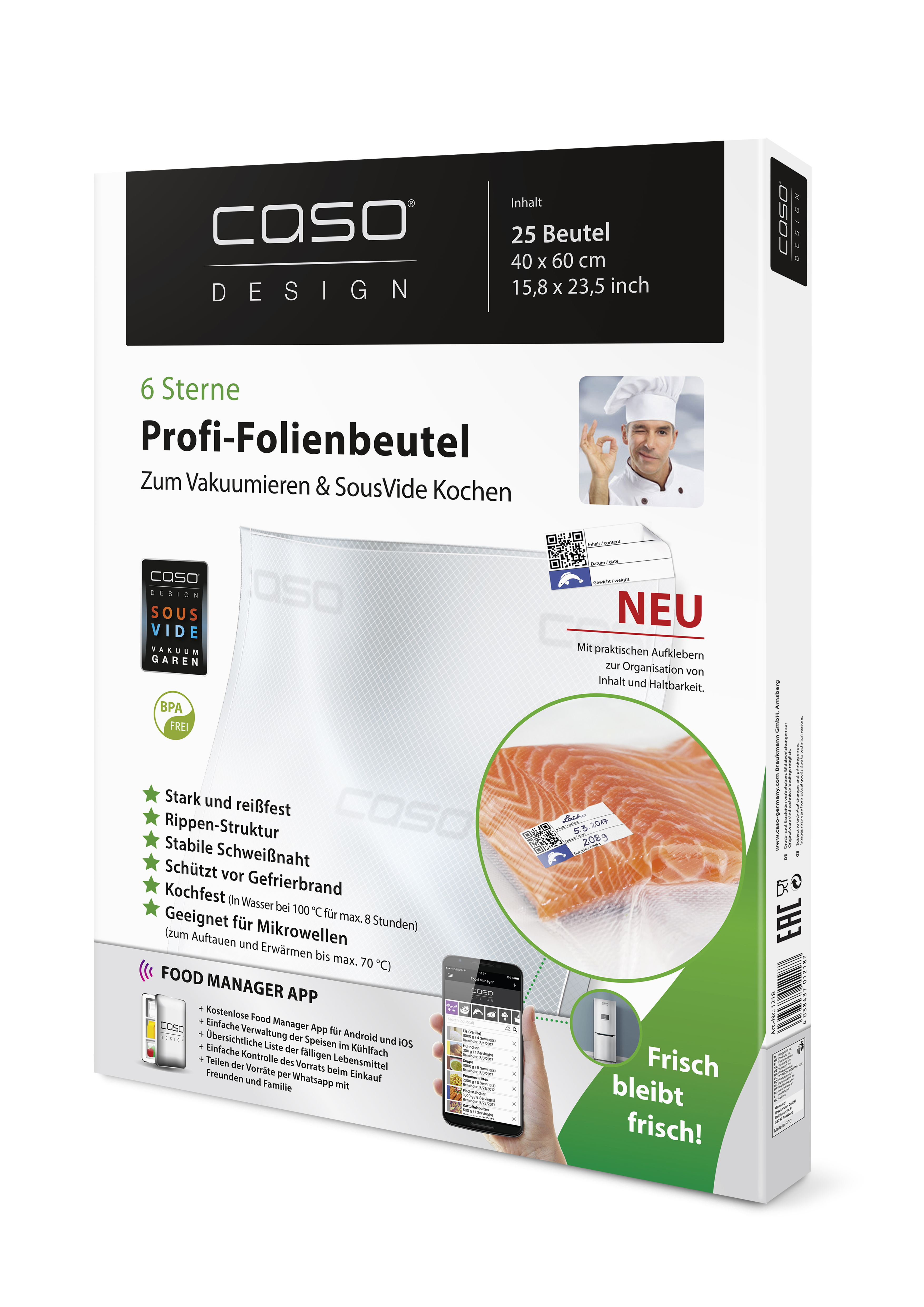 Caso Folieposer 40x60cm 25Stk - 150 my Caso Folieposer 40x60cm 25Stk - 150 my